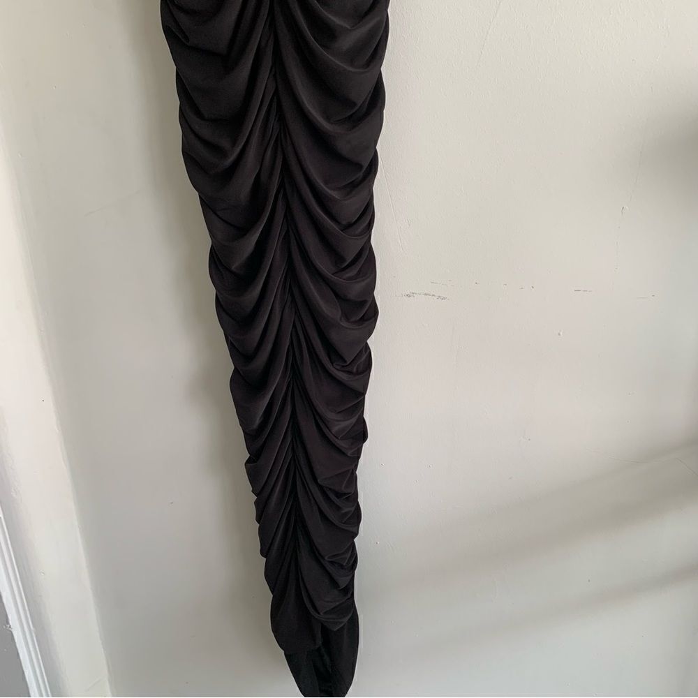 PLT MIDIMAXI DRESS RUCHED BLACK - Picture 9 of 10